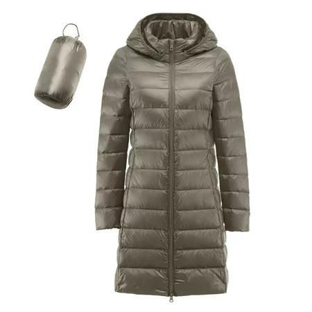 Pzocapte Womens Down Jacket Long Winter Jackets for Women Puffer Coat Women Warm Winter Coats for Women Water-Resistant Mid-Length Outerwear Women Warm Lightweight Hoodless Windproof Winter Coat With | Walmart (US)