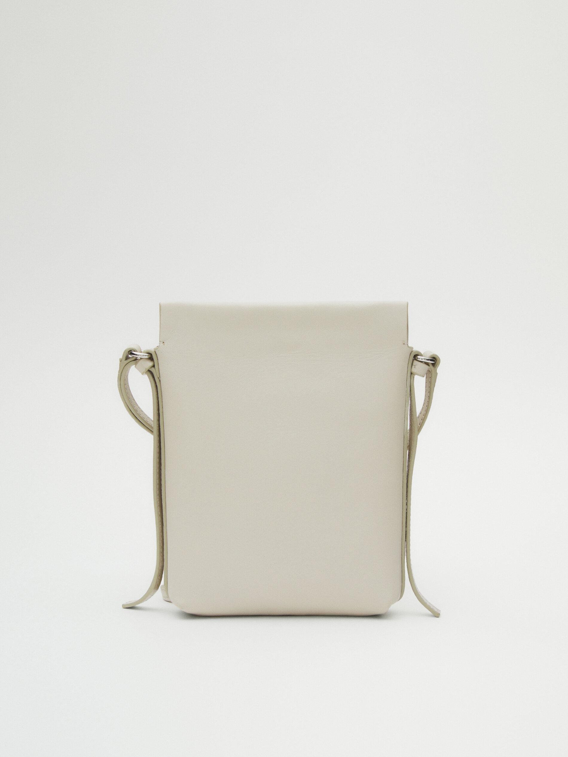 Nappa leather mini crossbody bag | Massimo Dutti UK