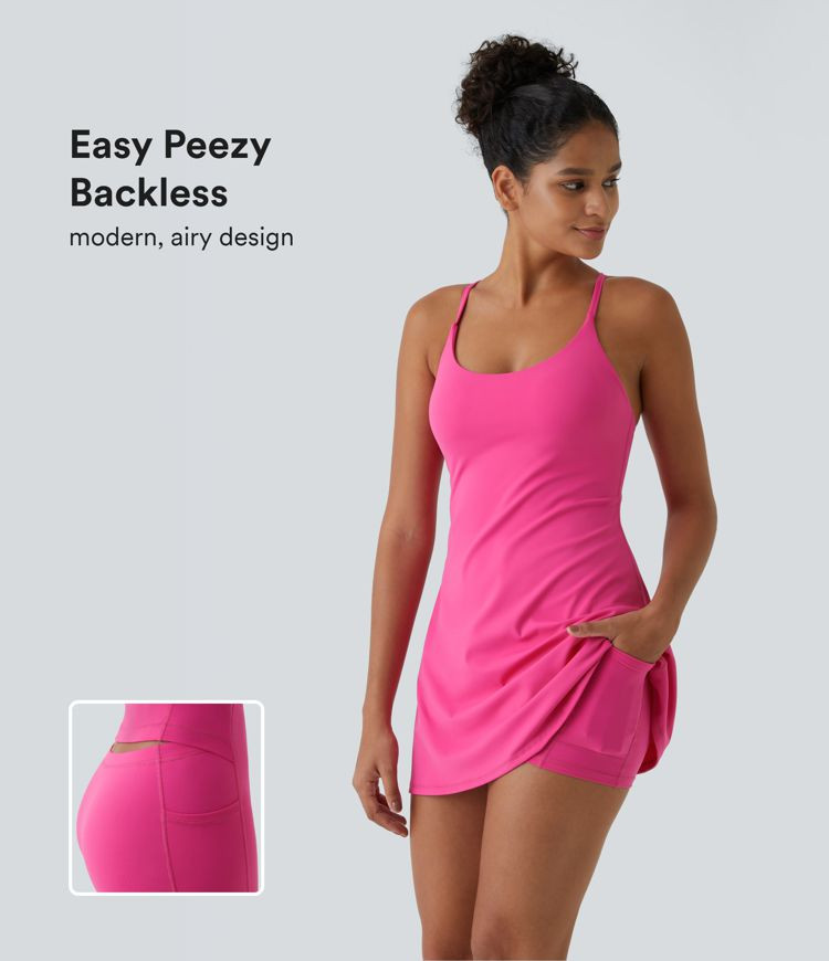 Women’s Softlyzero™ Plush Backless Active Dress-Easy Peezy Edition - Halara | HALARA