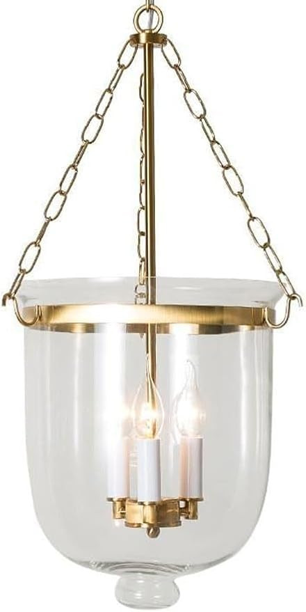 3-Lights Vintage Inverted Bowl Chandelier, E27 Clear Glass Lantern Pendant Light, Farmhouse Hangi... | Amazon (US)