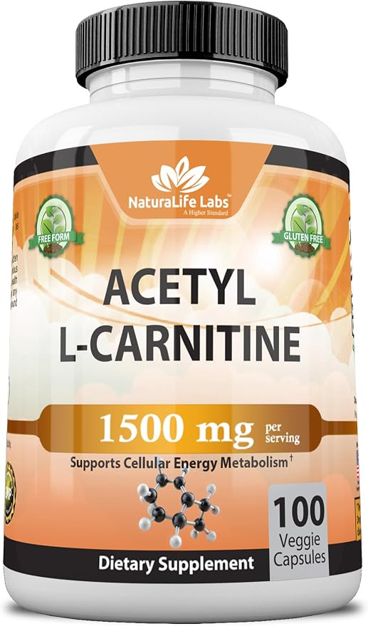 Acetyl L-Carnitine 1500 mg per Serving – 100 Vegan Capsules – Non-GMO, Gluten-Free, Vegan | Amazon (US)