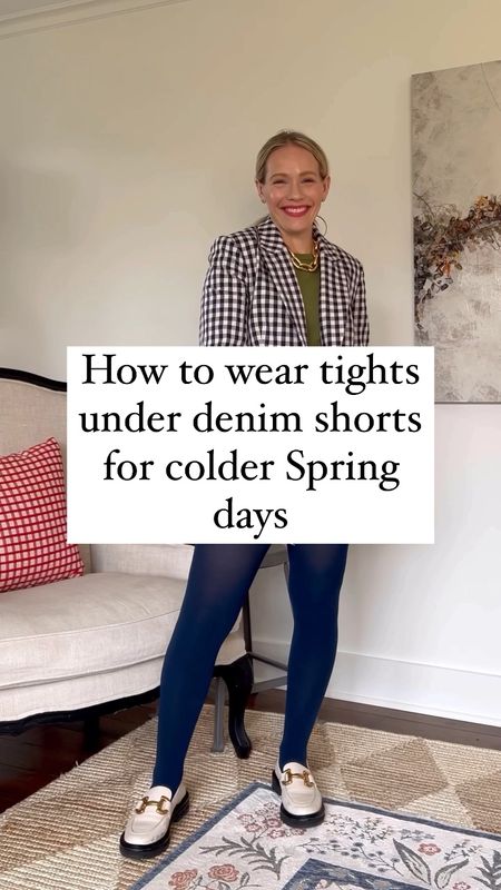 How to wear tights with shorts for fresh for Spring outfits when it’s still cold outside - 4 outfit ideas today on CLAIRELATELY.com 👉🏼

#LTKstyletip #LTKVideo #LTKSeasonal