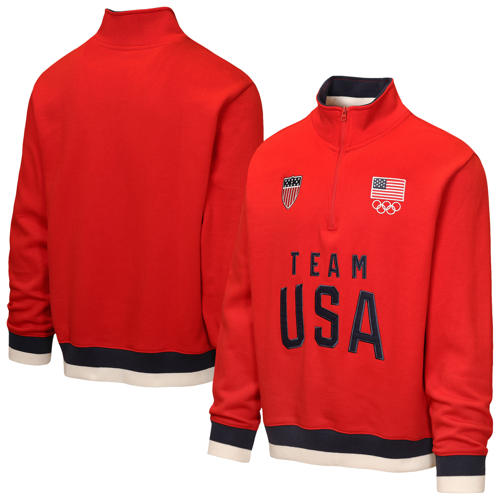 Youth Milano Cortina 2026 Winter Olympics Outerstuff Red Team USA Fleece Quarter-Zip Jacket | Fanatics