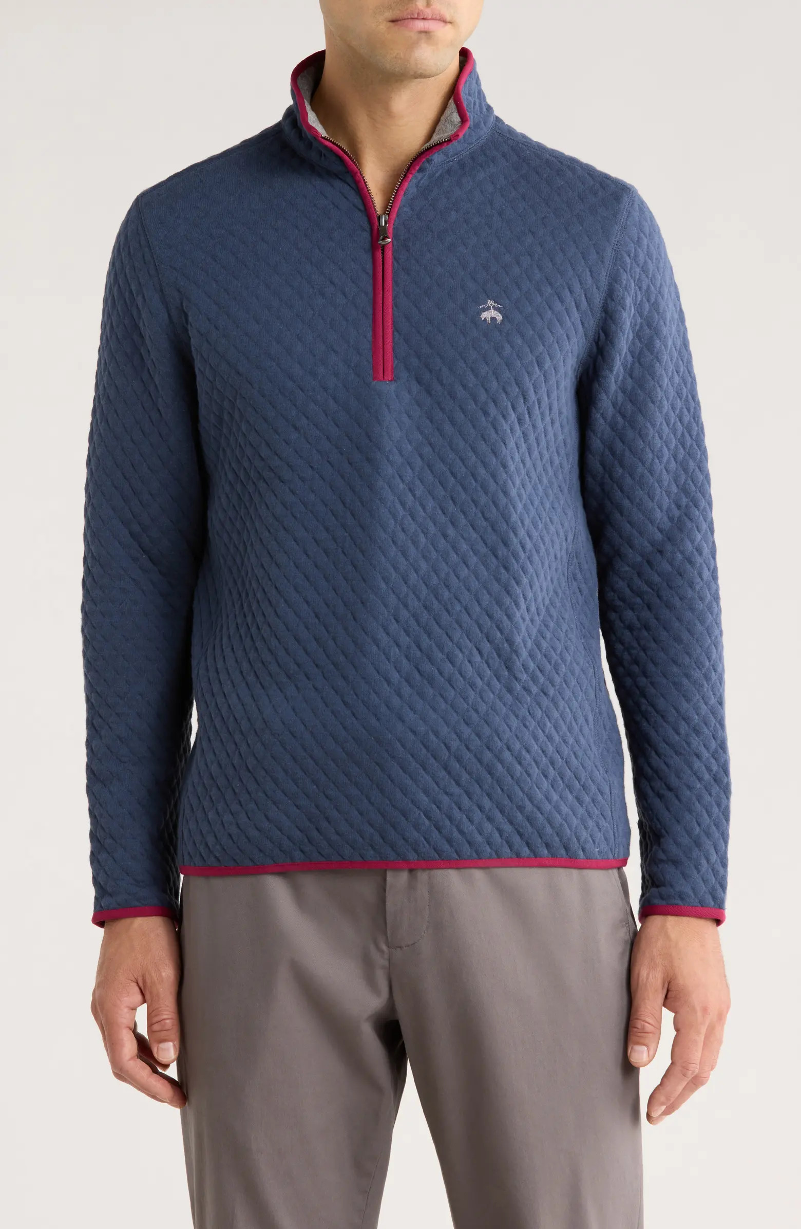 Quilted Fleece Quarter Zip Pullover | Nordstrom Rack