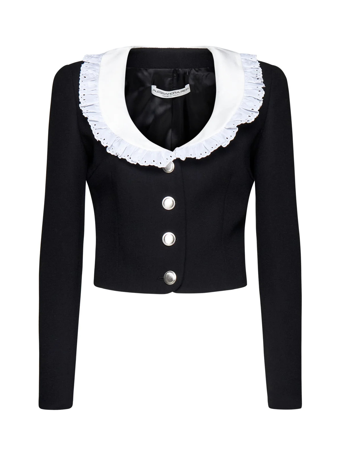 Alessandra Rich Scoop-Neck Buttoned Jacket | Cettire Global