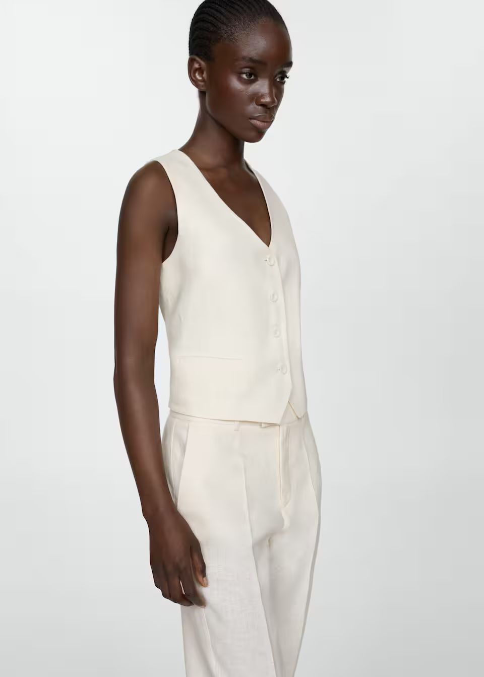 Linen suit vest | MANGO (US)