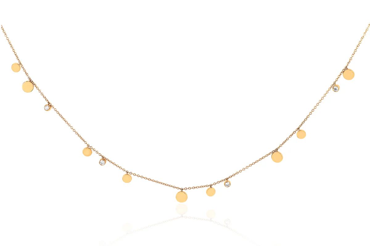 Gold & Diamond Confetti Necklace | EF Collection