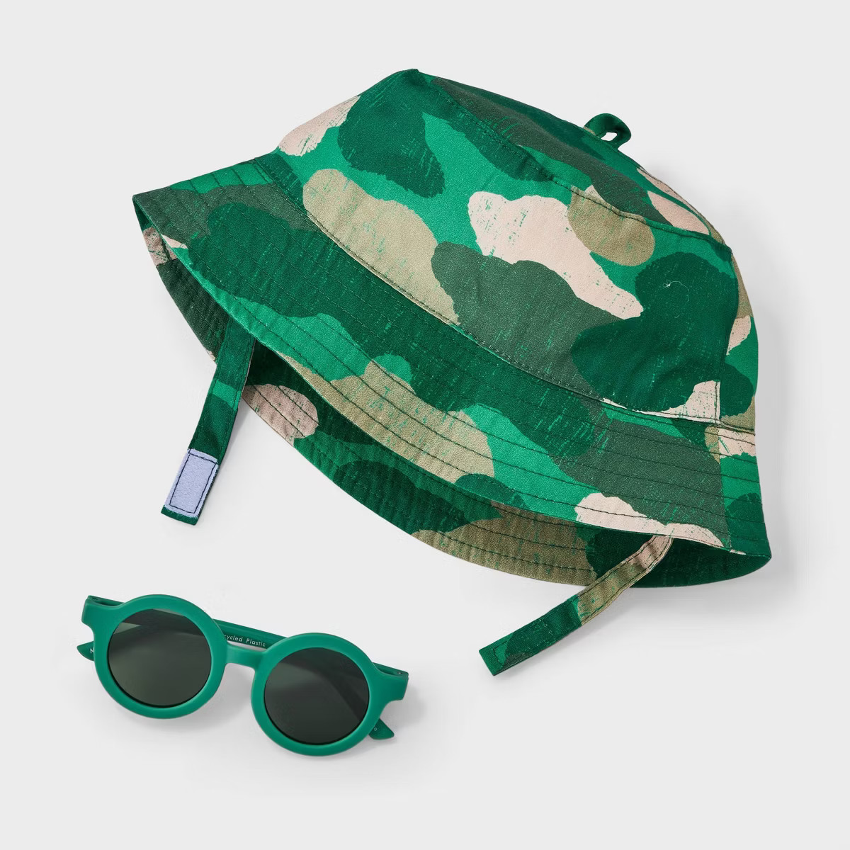 Baby Boys' Camo Sunhat & Sunglasses Set - Cat & Jack™ Green 6-12M | Target