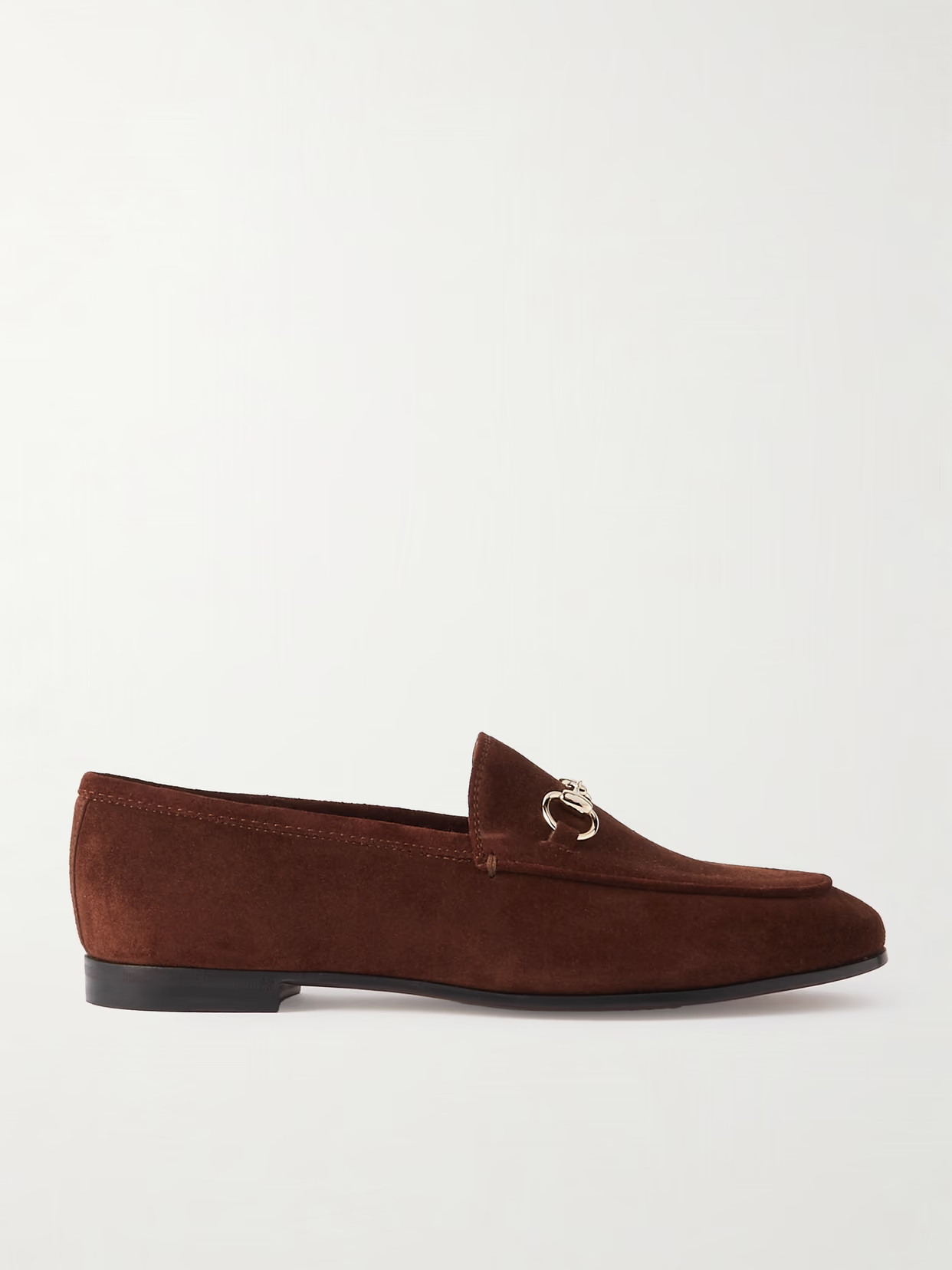 Gucci - Jordaan Horsebit-detailed Suede Loafers - Brown - IT39 | NET-A-PORTER APAC