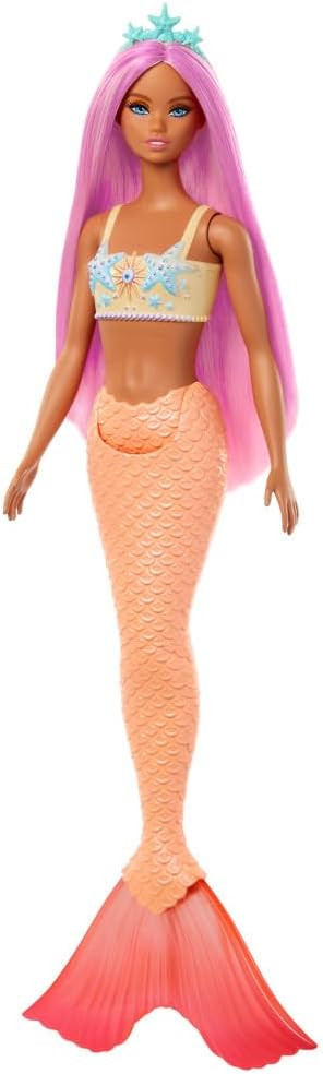 Barbie Mermaid Doll with Pink Fantasy Hair & Headband Accessory, Toy with Starfish-Inspired Bodic... | Amazon (US)