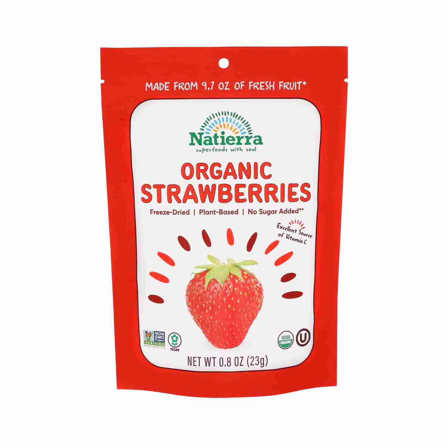 Organic Strawberries, Freeze-Dried, 0.8 Oz | Misfits Market