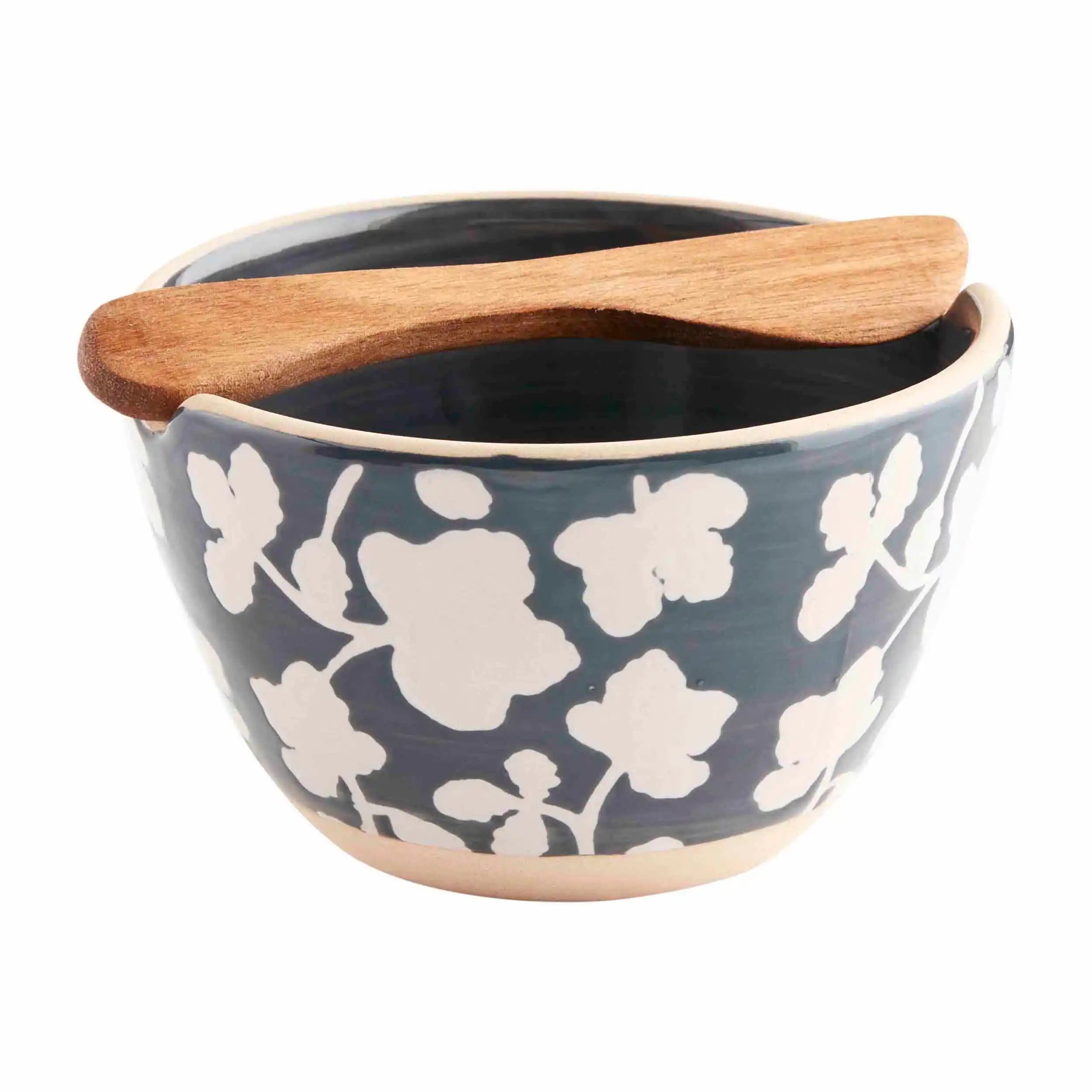 Blue floral print dip bowl set | Mud Pie (US)