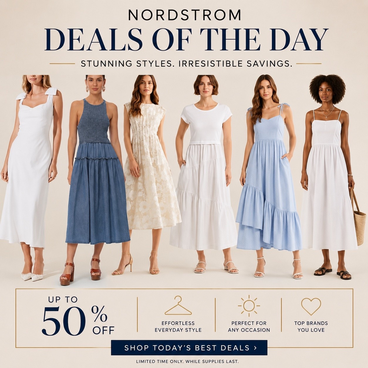 The clean girl aesthetic is having a moment, and these dresses are giving effortless luxury without the luxury price tag.
Think crisp whites, soft blues, feminine silhouettes, elevated cottons, and timeless pieces you'll reach for all season long. From brunch dates and bridal showers to vacations and summer events, these are the dresses worth adding to cart.
✨ Designer brands
✨ Chic everyday staples
✨ Wedding guest approved
✨ Vacation-ready styles
✨ Limited sizes remaining
Tap the image to shop my favorite Nordstrom finds before they're gone. 🤍
#LTKStyle #NordstromDeals #NordstromRackFinds #SummerStyle #WhiteDressSeason #CleanGirlAesthetic #DesignerDeals #LuxuryForLess #DressObsessed #VacationStyle #WeddingGuestDress #BridalShowerStyle #LTKFashion #FashionDeals #ShopTheLook

Nordstrom deals of the day, Nordstrom Rack dresses, white midi dress, blue midi dress, designer dress sale, summer dresses, elegant dresses, clean girl aesthetic outfits, quiet luxury fashion, minimalist style, bridal shower dress, rehearsal dinner dress, baby shower dress, graduation dresses, vacation dresses, resort wear, chic dresses under $100, Cinq à Sept sale, Avec Les Filles dress sale, Boss dress sale, Mila Mae dress sale, Madewell dress sale, luxury fashion on a budget, capsule wardrobe essentials, timeless dresses, feminine style, wedding guest outfits, spring summer fashion, Nordstrom sale finds, designer markdowns

#LTKSaleAlert