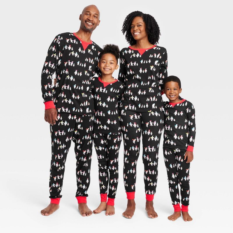 Women's Holiday Penguins Print Matching Family Pajama Set - Wondershop™ Black | Target