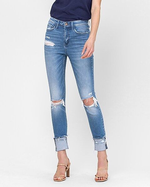 Flying Monkey High Waisted Cropped Skinny Jeans | Express