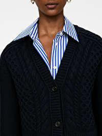 Cable-Knit Wool Cardigan | Arket UK