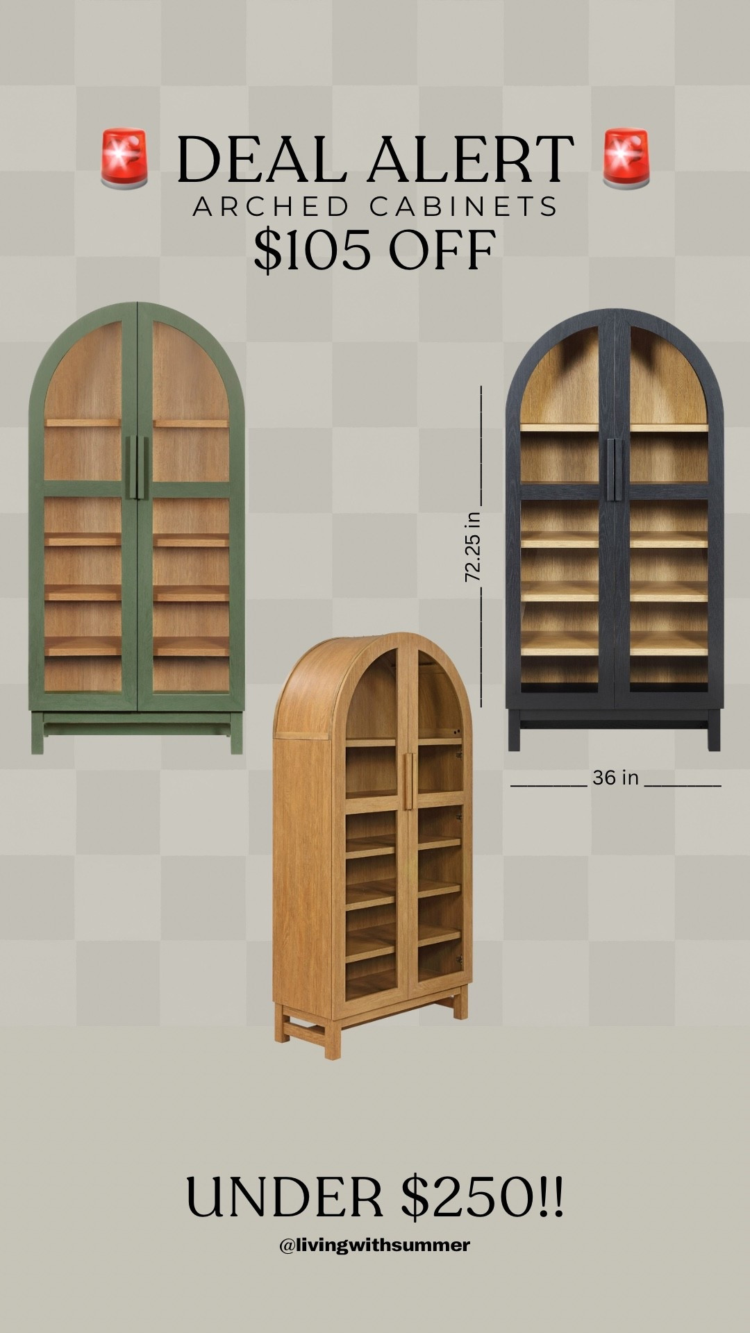 Viral arched cabinets back in stock in all three colors and on major sale!! 🚨 

This would look so good with extra cocktail glasses stored in it and would be so fun to decorate for Christmas or the holidays. 😭

Affordable furniture. Walmart favorites. Timeless. Neutral. Kitchen hutch. Cost friendly. Finds. Find. Farmhouse style. Modern farmhouse decor. Decorations. Office bookshelf. Living room cabinet. Cabinets. Extra storage. Look for less. Dupe. As seen on TikTok. Walmart deals. On sale. Sales. Deal. 

#LTKFamily #LTKSaleAlert #LTKHome