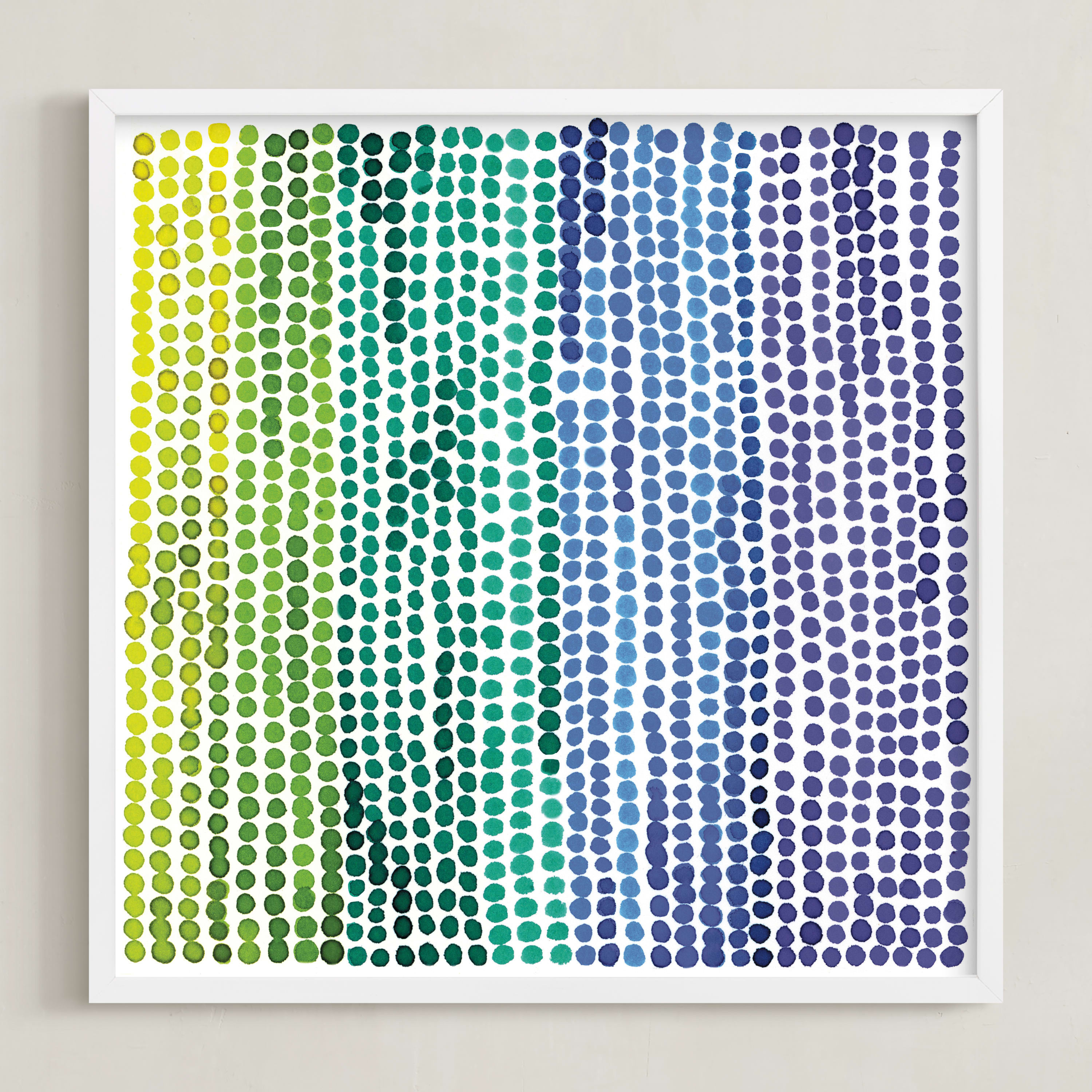 "Rainbow Dots 2" - Painting Limited Edition Art Print by Paper Dahlia. | Minted