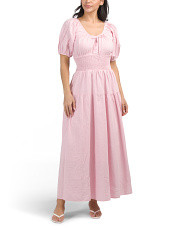 Cotton Puff Sleeve Maxi Dress | Casual Dresses  | Marshalls | Marshalls