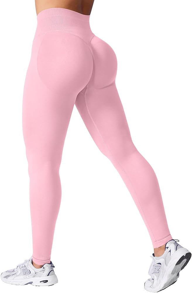 VOYJOY Women Seamless Impact Leggings Scrunch Workout Leggings Medium Waist Tummy Control Butt Li... | Amazon (US)