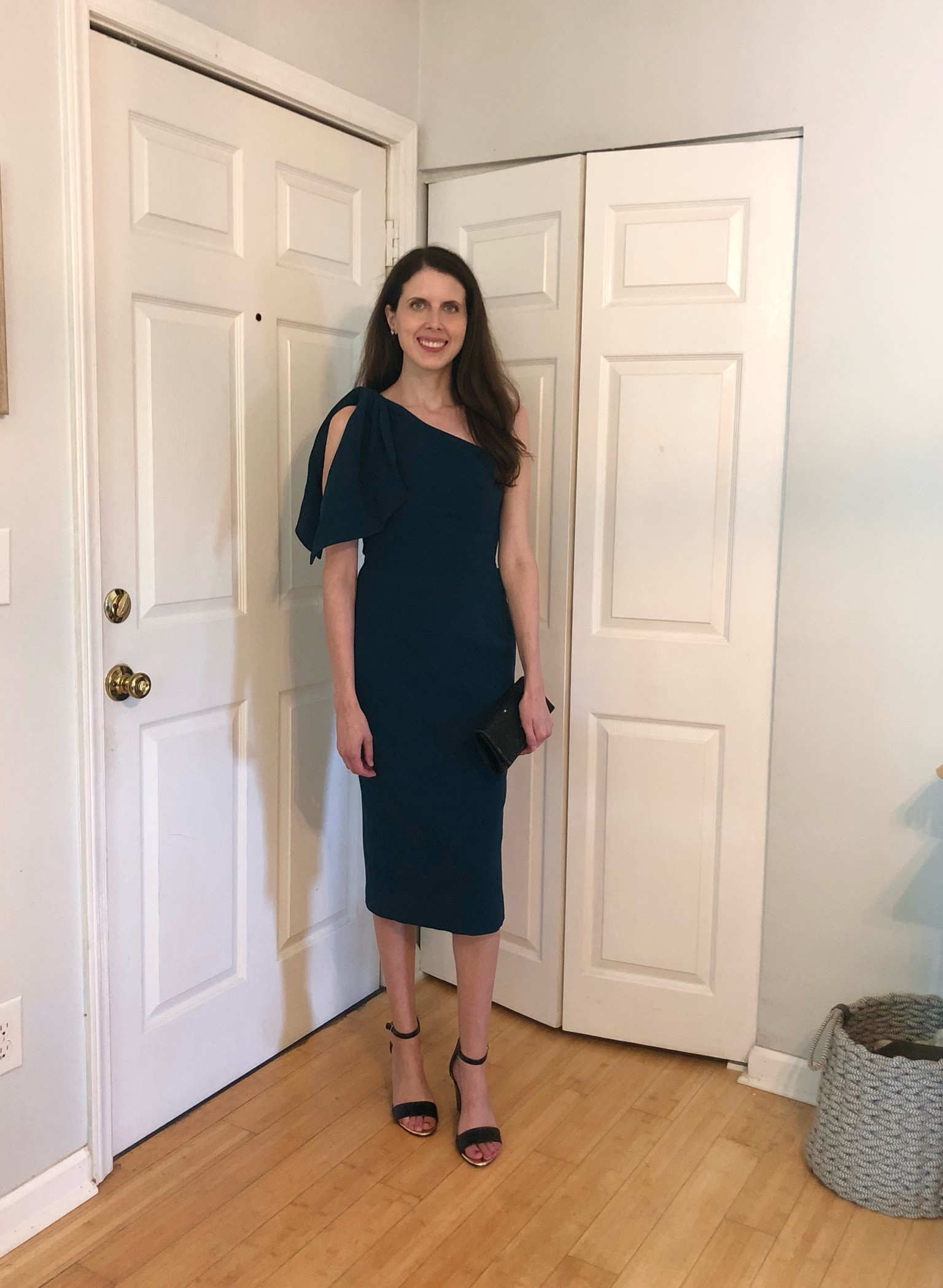 Fall wedding guest dress option. Size up wearing a small. 
This dress is really dark green darker than pictured on amazon. Also, comes in other colors. 

Midi dress 
Fall dress 
Wedding guest dress 
Wear now
Wear later
Transitional dress 
 

#LTKSeasonal #LTKunder100 #LTKwedding