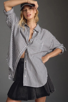 The Bennet Buttondown Shirt by Maeve: Striped Edition | Anthropologie (US)