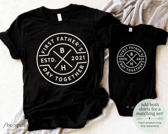 First Father's Day shirts matching dad and baby shirt and bodysuit set our first fathers day toge... | Etsy (US)