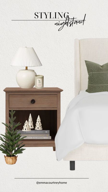 Nightstand styling ideas for a timeless look accessorized with some Christmas decor from the studio McGee x target line 

#LTKhome #LTKHoliday #LTKstyletip
