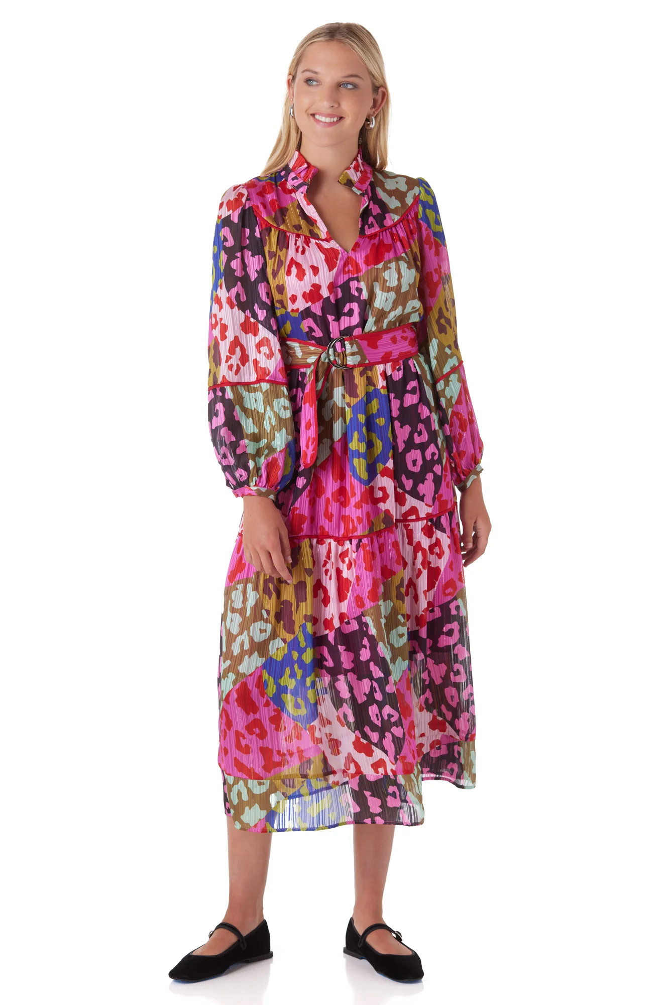 Delphine Dress in Patched Leopard | CROSBY by Mollie Burch | CROSBY by Mollie Burch