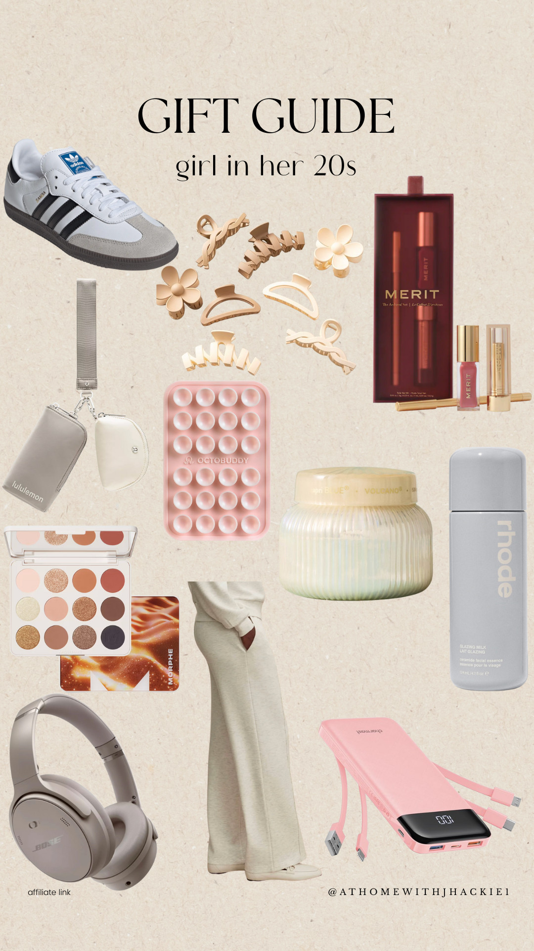 Adidas samba dupes, adidas gazelle outfit inspo, aesthetic hair clips, neutral hair claw set, Merit beauty set, Merit lip duo, lululemon key pouch, lululemon crossbody keychain, octobuddy phone grip, volcano candle capri blue, rhode skin glazing milk, morphe neutral palette, comfy loungewear set, wide leg lounge pants, bose wireless headphones, portable charger pink, gift ideas for her 20s, aesthetic gift ideas 

 

#LTKGiftGuide #LTKHoliday #LTKSeasonal