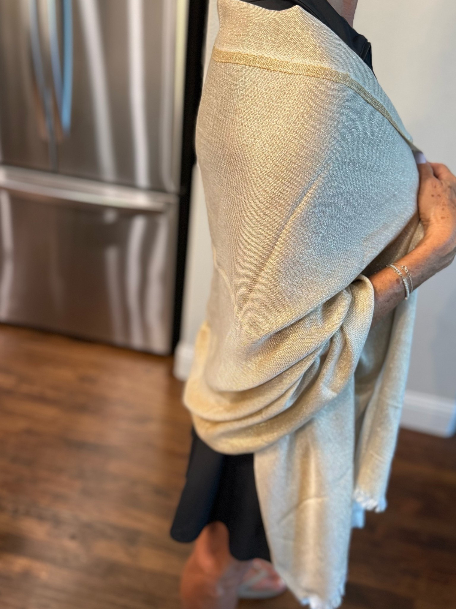 My mom just got the prettiest gold shimmer shawl would be perfect for weddings or dinners out

#LTKOver40 #LTKSaleAlert