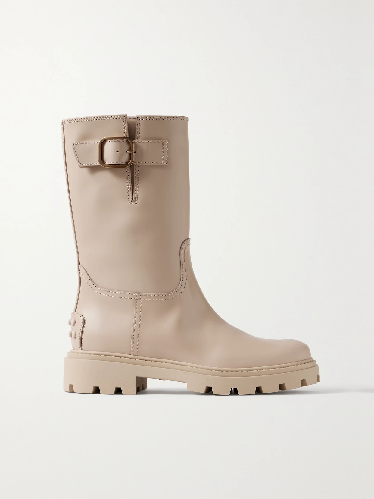 Tod's - Buckled Leather Boots - Neutrals | NET-A-PORTER (US)