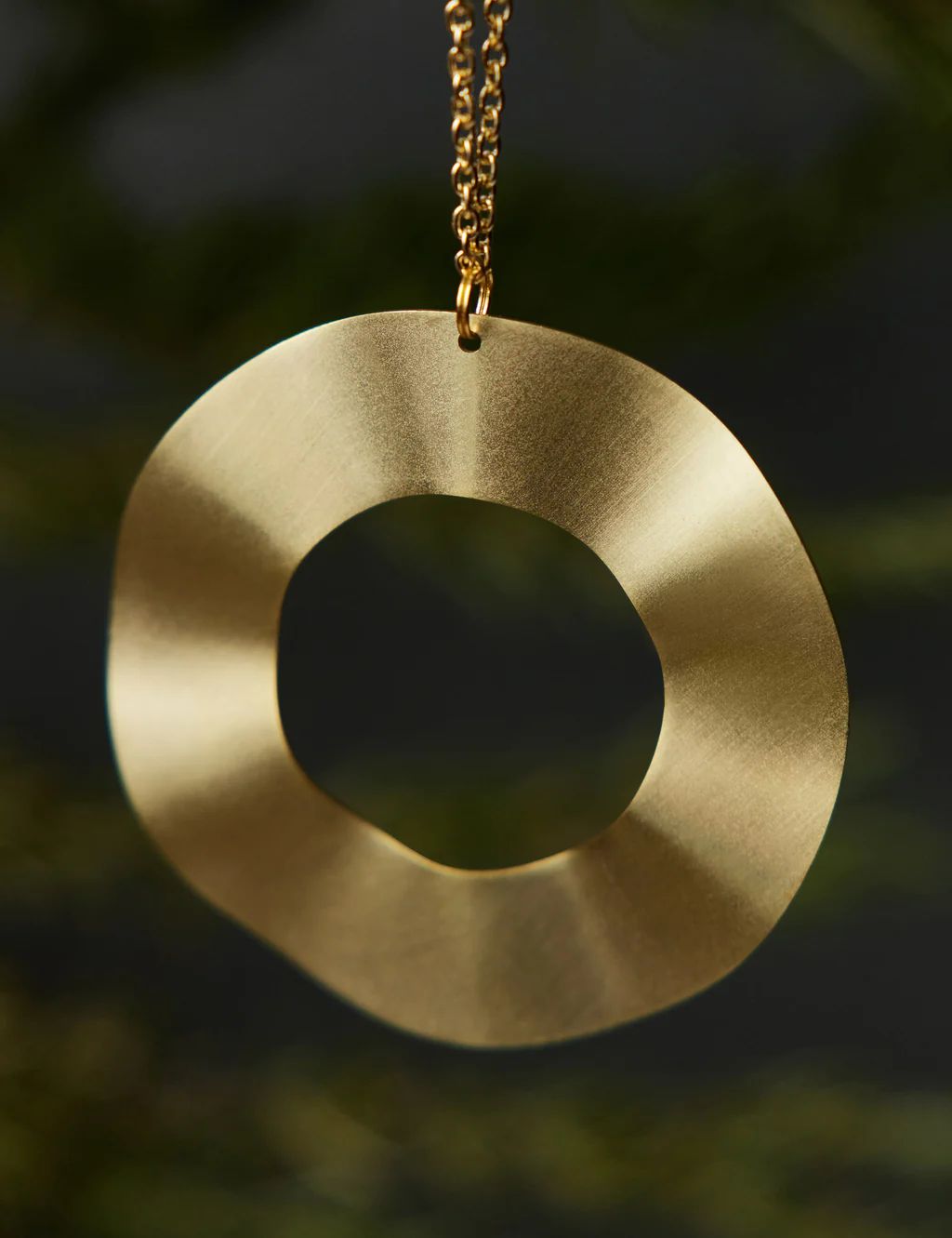 Circle & Line Polished Brass Ornament | Lulu and Georgia 