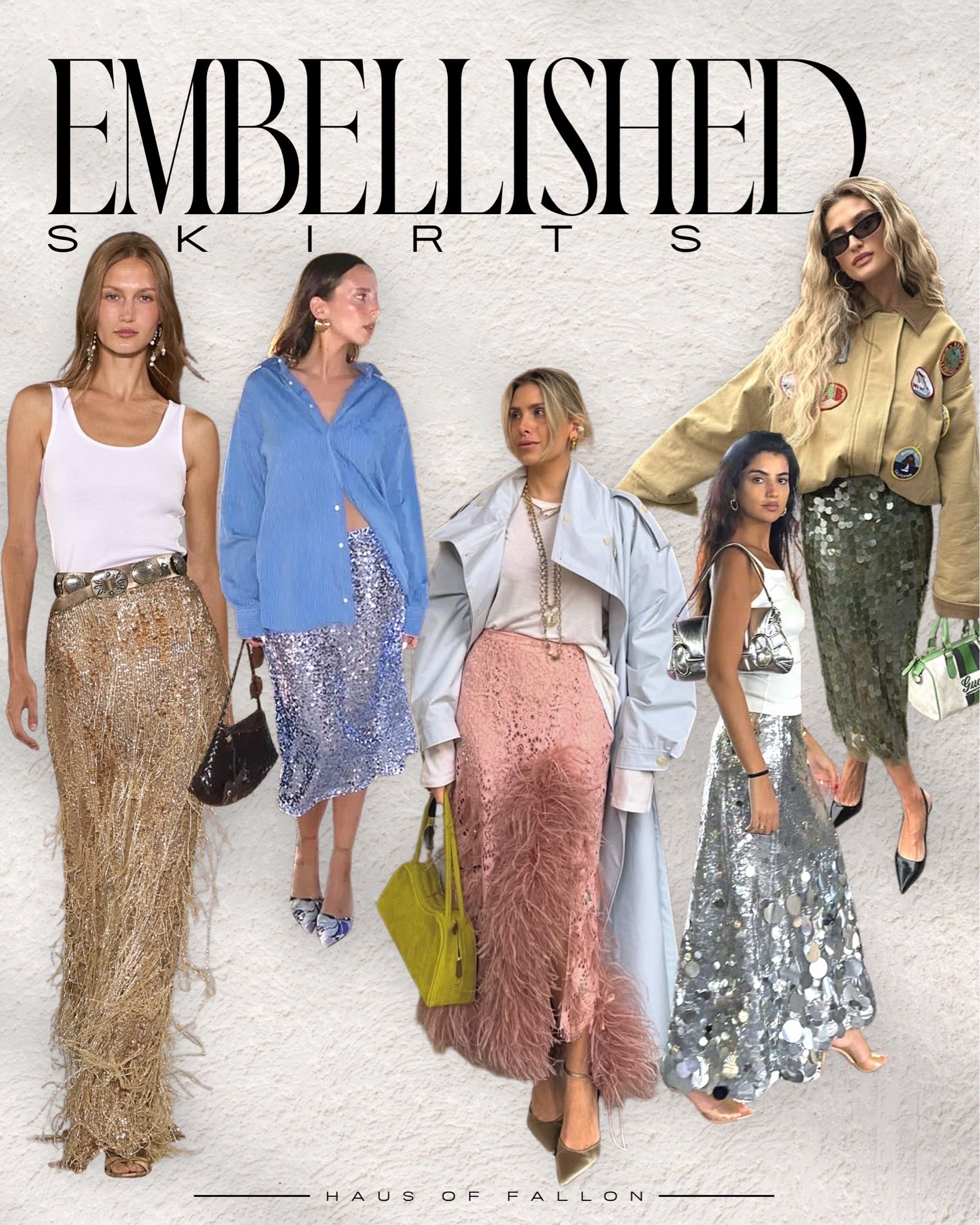 Embellished skirts are having a major moment ✨ From sequins and fringe to feathers, beading, metallics and statement textures, these midi + maxi skirts are one of my favorite ways to make a basic outfit feel instantly more expensive. Pair them with simple tanks, oversized button-downs, knits, leather jackets or trench coats for that effortless high-low look. Save this for Fall 2026 outfit inspiration, embellished skirt outfits, sequin skirts, statement skirts, maxi skirt trends + elevated everyday style.

#Fall2026Fashion #SkirtTrends #EmbellishedSkirt #MaxiSkirt #MidiSkirt #FallOutfits #WomensFashion #StatementSkirt #SequinSkirt #FallStyle #FashionOver40 #LTKFashion

#LTKootd #LTKSeasonal #LTKTravel