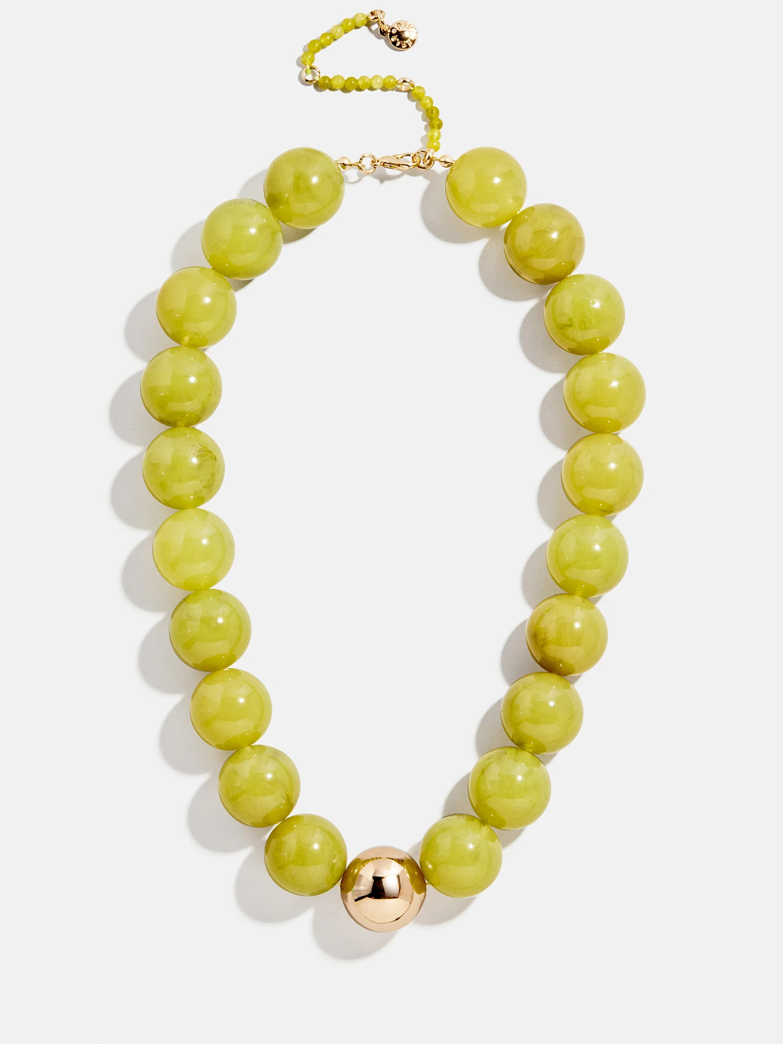 Jane Beaded Necklace - Olive Jade | BaubleBar