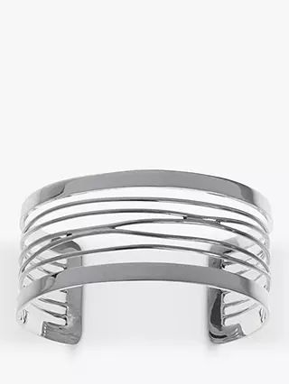 Nina B Slim Zig Zag Cuff, Silver | John Lewis UK