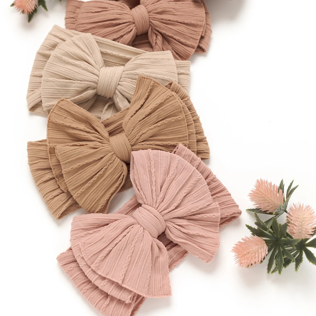 Big Bow Baby Headband, Large Bow Girls Head Wrap, Infant Bow, Baby Girl Hair Bows, Toddler Bows, ... | Etsy (US)