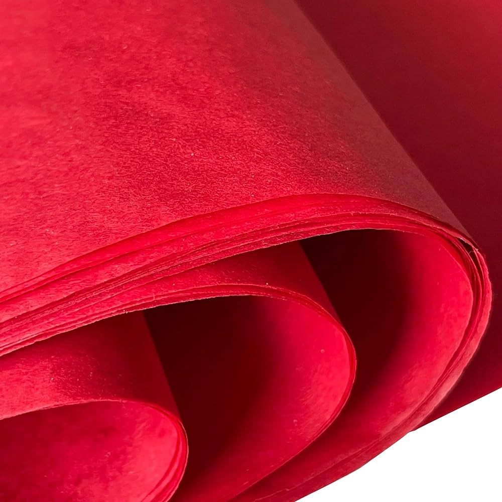YUNJU 30 Sheets Red Tissue Paper, Valentine's Day Gift Wrap, Christmas Day Wrapping Paper, Large ... | Amazon (UK)