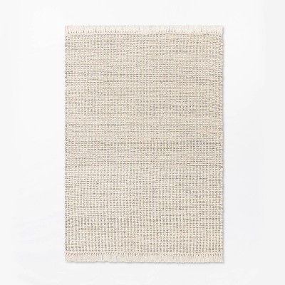 Malibu Woven Jute Rug with Fringe Cream/Gray - Threshold™ designed with Studio McGee | Target