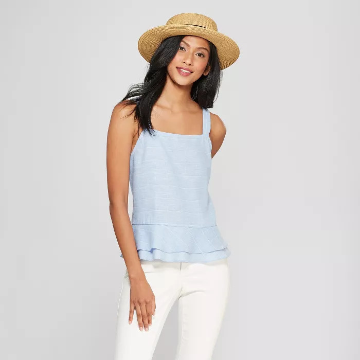 Women's Packable Boater Hat - A New Day™ Beige | Target