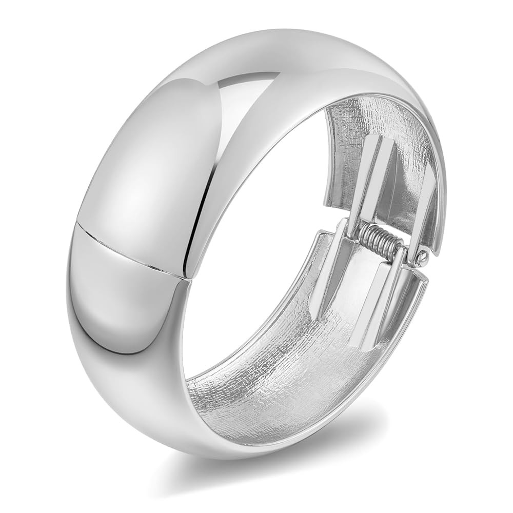 Chunky Gold Cuff Bracelets for Women Wide Gold Bangle Bracelet Hammered Open Wrist Cuff Bracelet ... | Amazon (US)