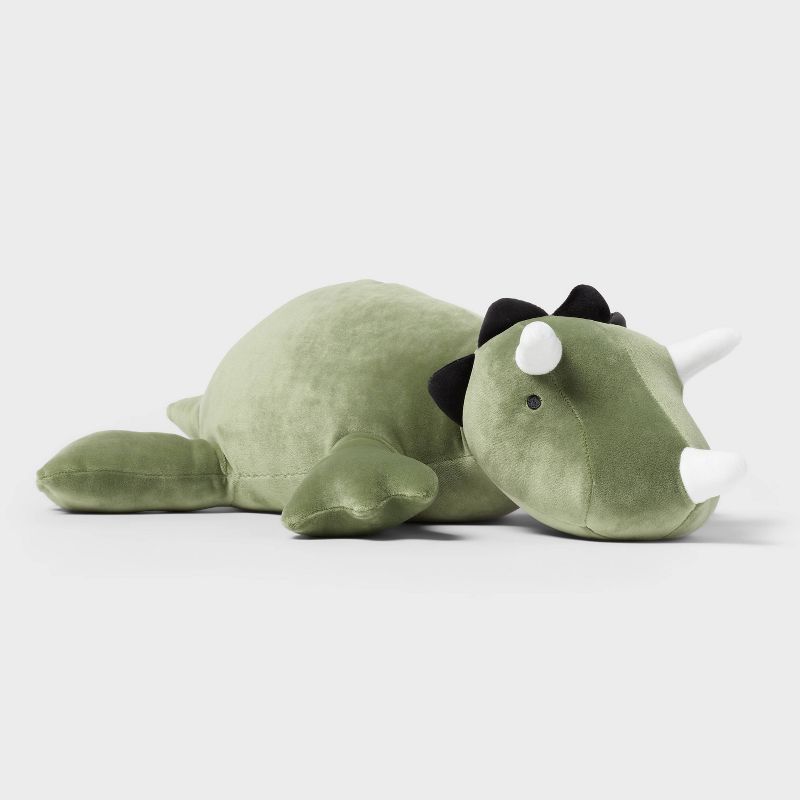 Dinosaur Weighted Plush Kids' Throw Pillow Green - Pillowfort™ | Target