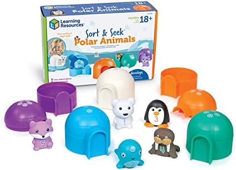 Learning Resources Sort & Seek Polar Animals - 15 Pieces, Age 18+ Months Toddler Learning Activities | Amazon (US)