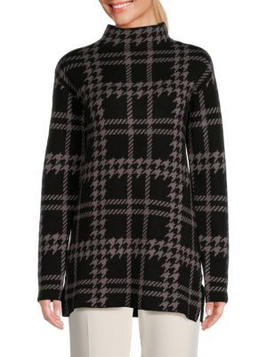 Plaid Jacquard Mockneck Sweater | Saks Fifth Avenue OFF 5TH