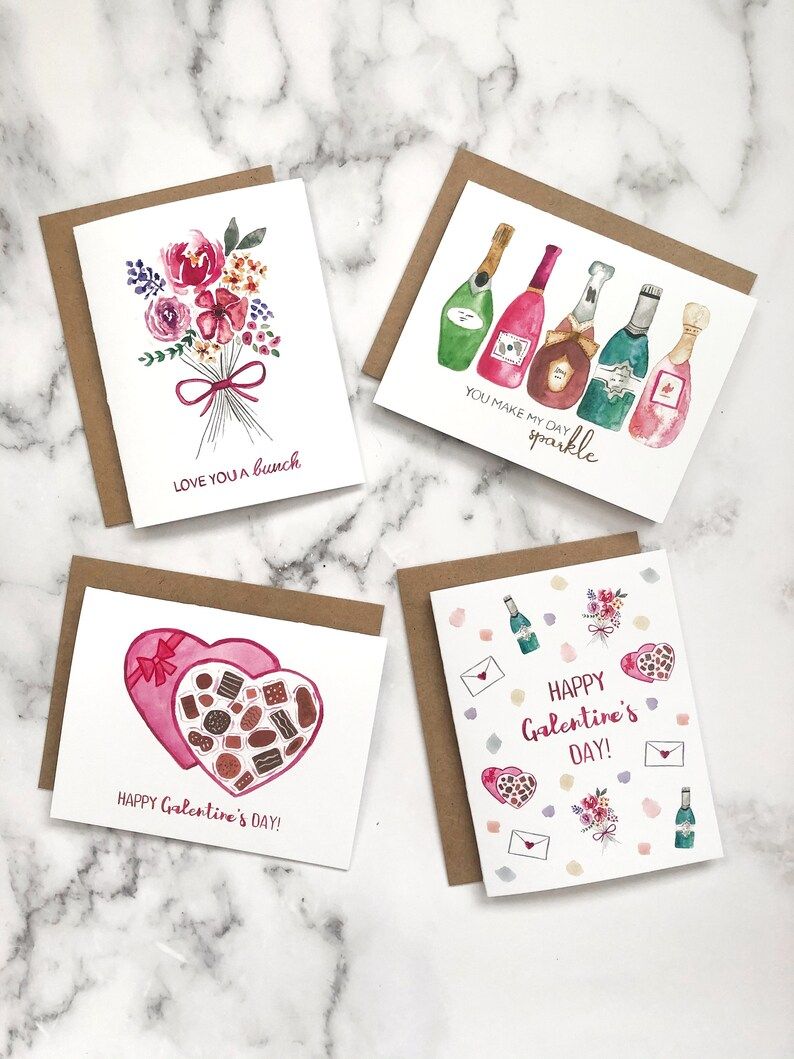 Galentine's Day Greeting Card Pack valentines Day | Etsy | Etsy (US)