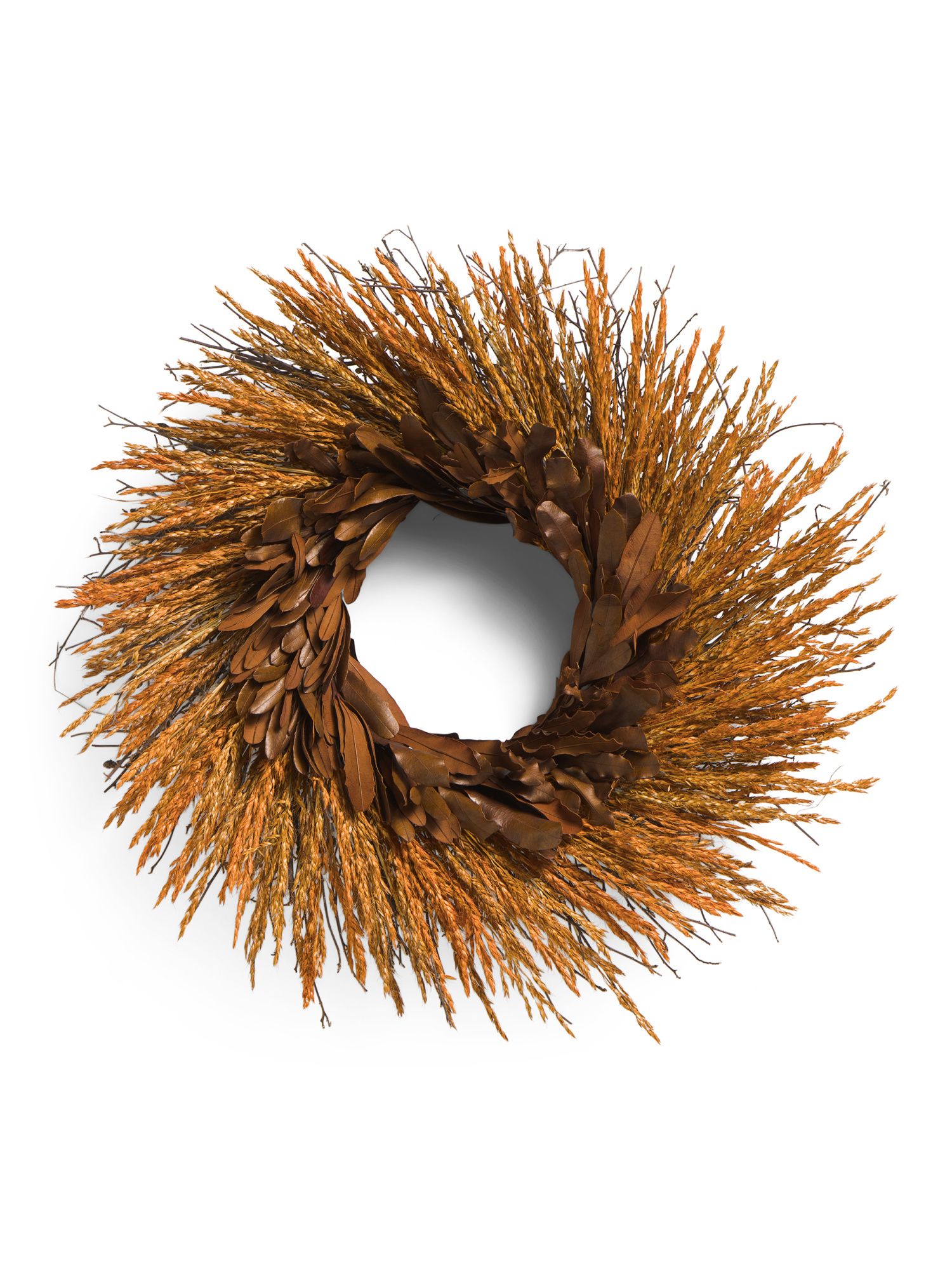 22in Real Dried Fall Oats Wreath | TJ Maxx