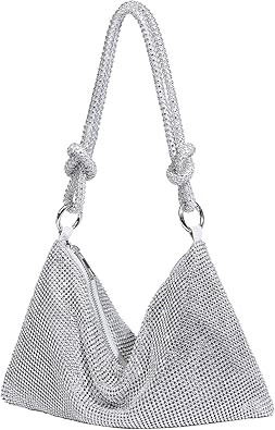 Rhinestone Purse Sparkly Evening Bag Small Sequin Party Wedding Disco Holiday Purses for Women | Amazon (US)