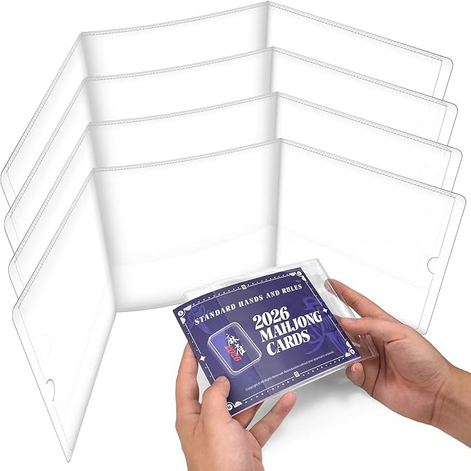 2025-2026 Mahjong Card Sleeve Holder, Fit Large Print Size(6 1/8”x4 3/4”), Durable Protective... | Amazon (US)