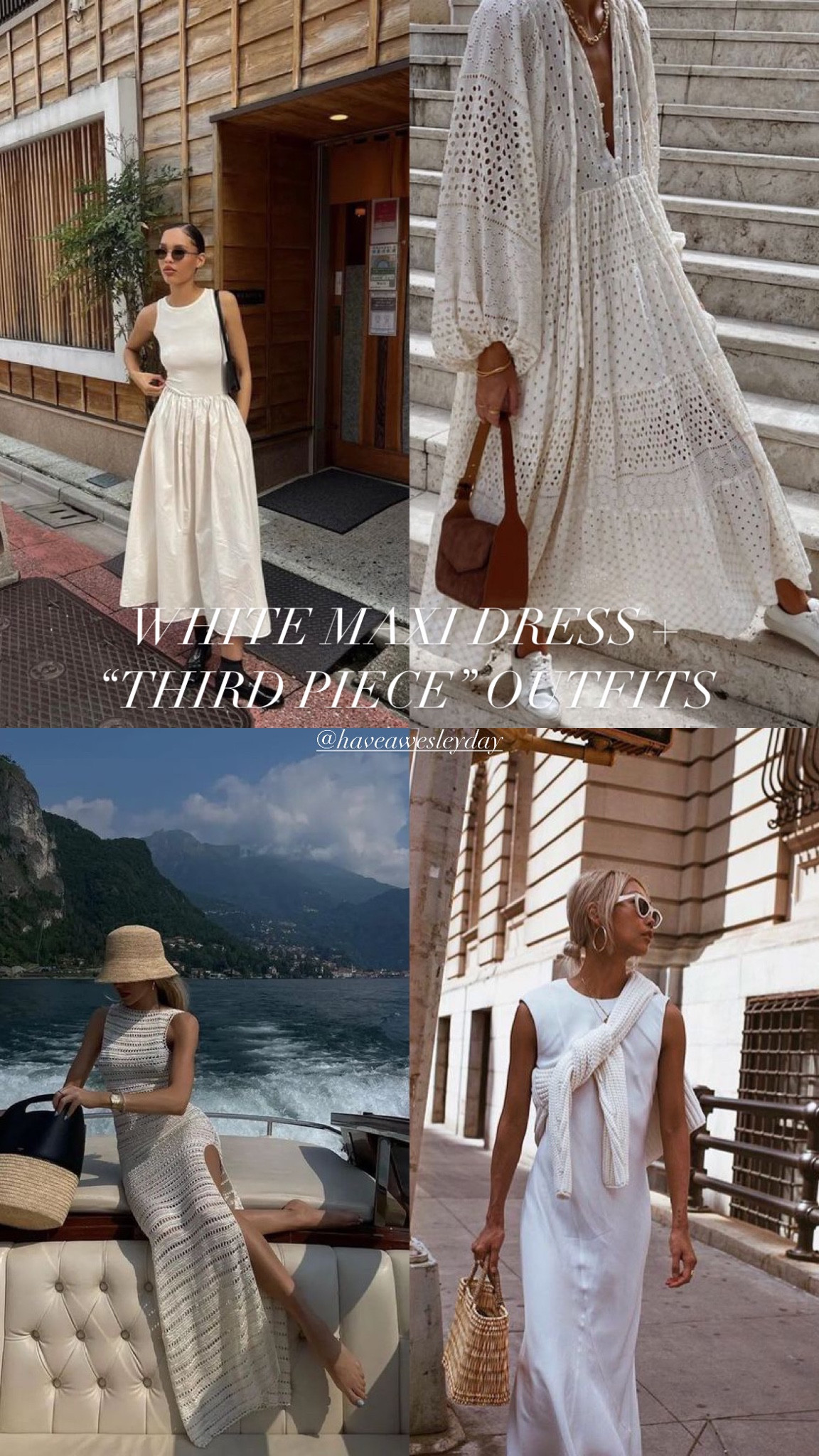 White maxi dress outfit inspo, European summer travel outfit ideas, Pinterest girl style 

#LTKstyletip #LTKtravel #LTKSeasonal