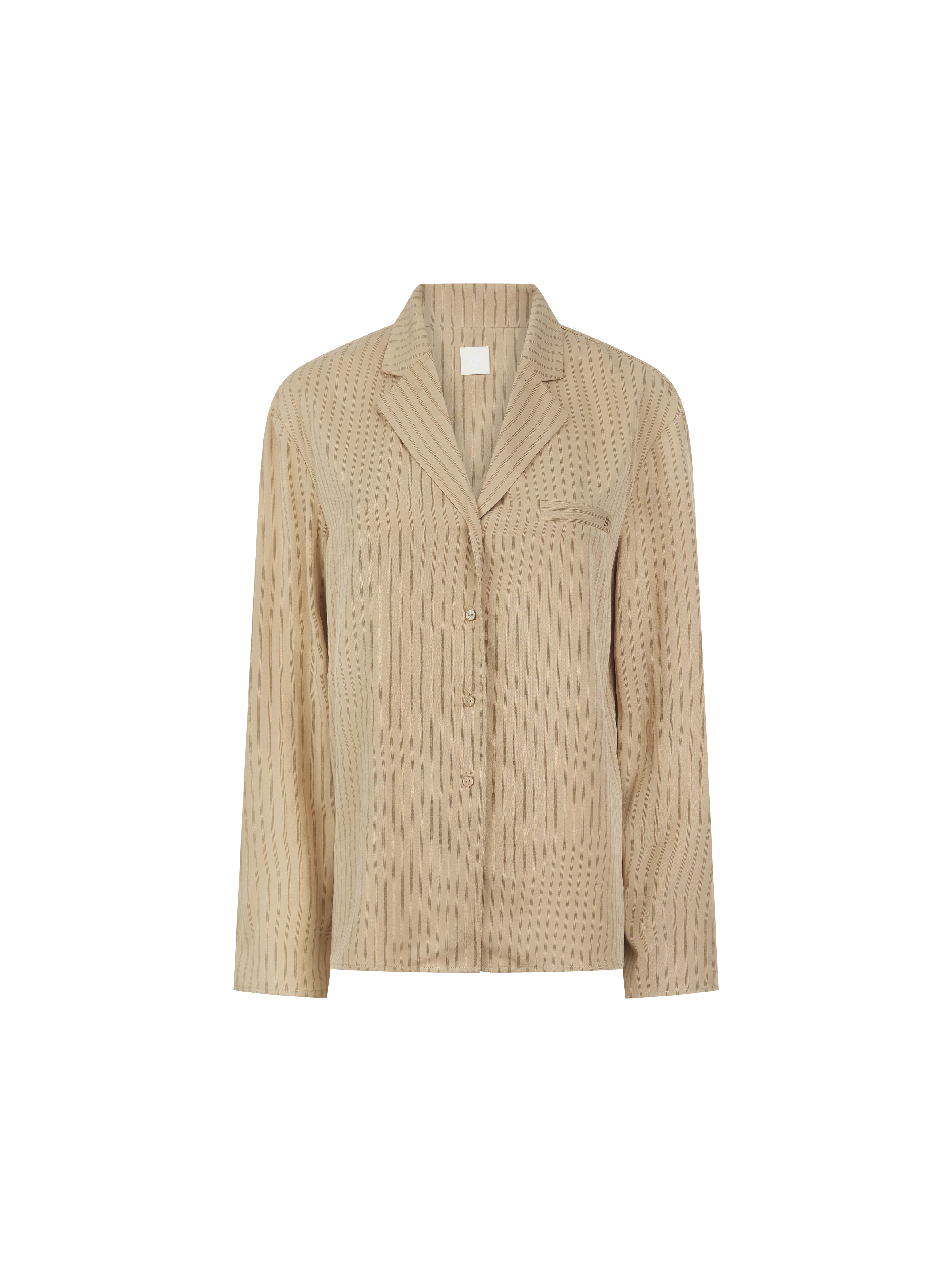 Treble Stripe Overshirt - Sand | Maebe